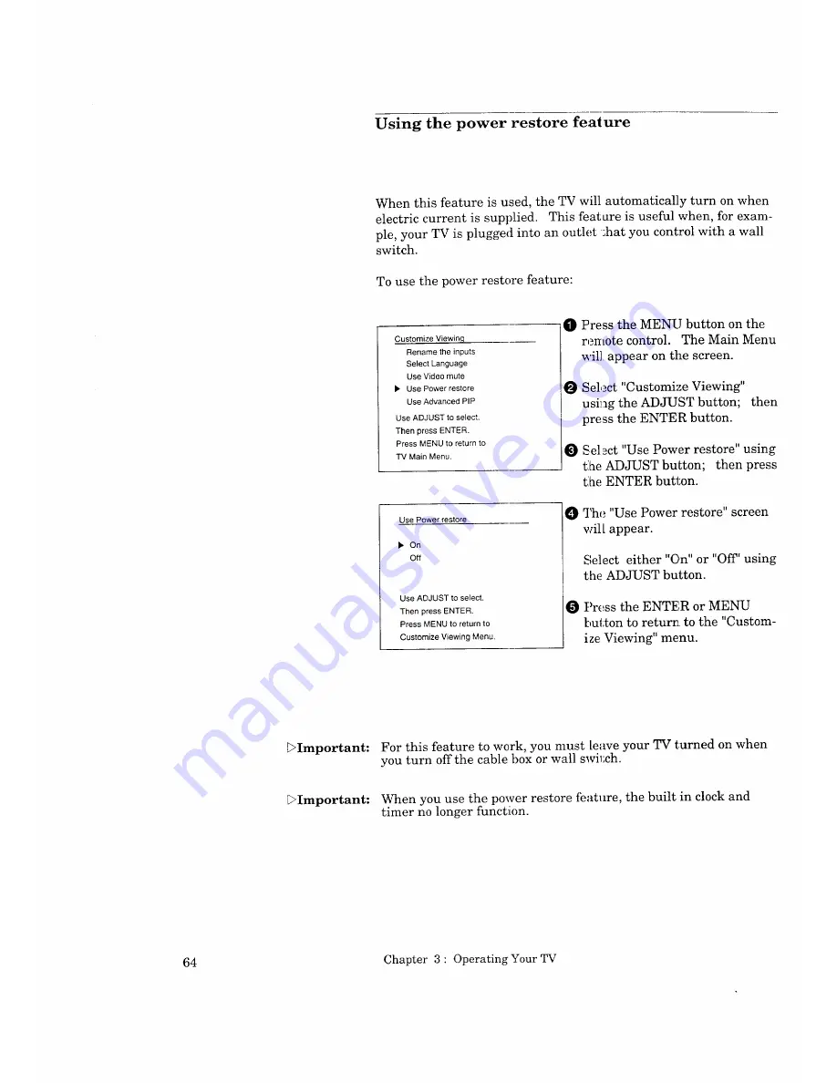 Mitsubishi CS-7407 Owner'S Manual Download Page 61