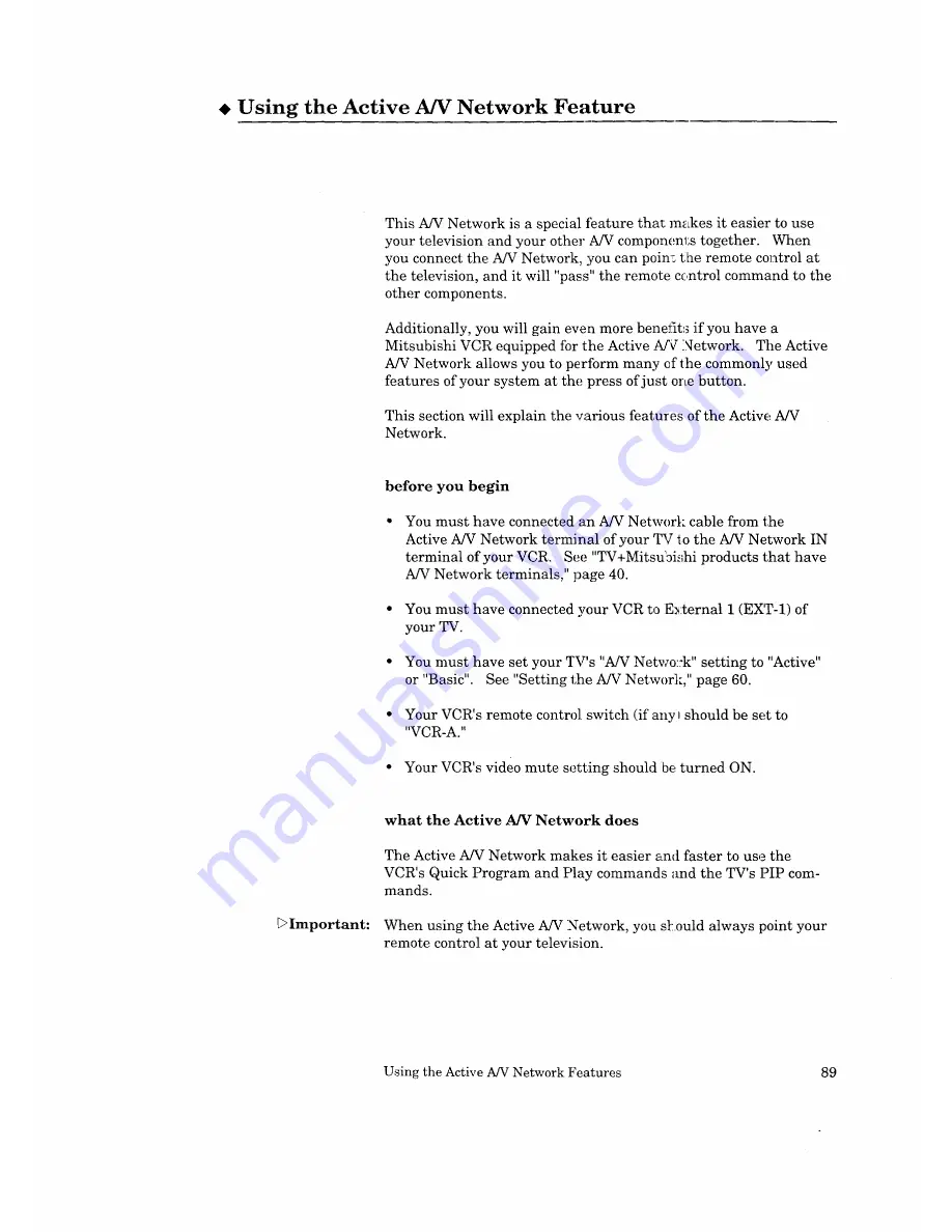 Mitsubishi CS-7407 Owner'S Manual Download Page 85