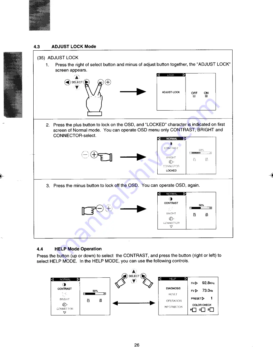 Mitsubishi diamond pro 1000 TFX1105SKTKW User Manual Download Page 27