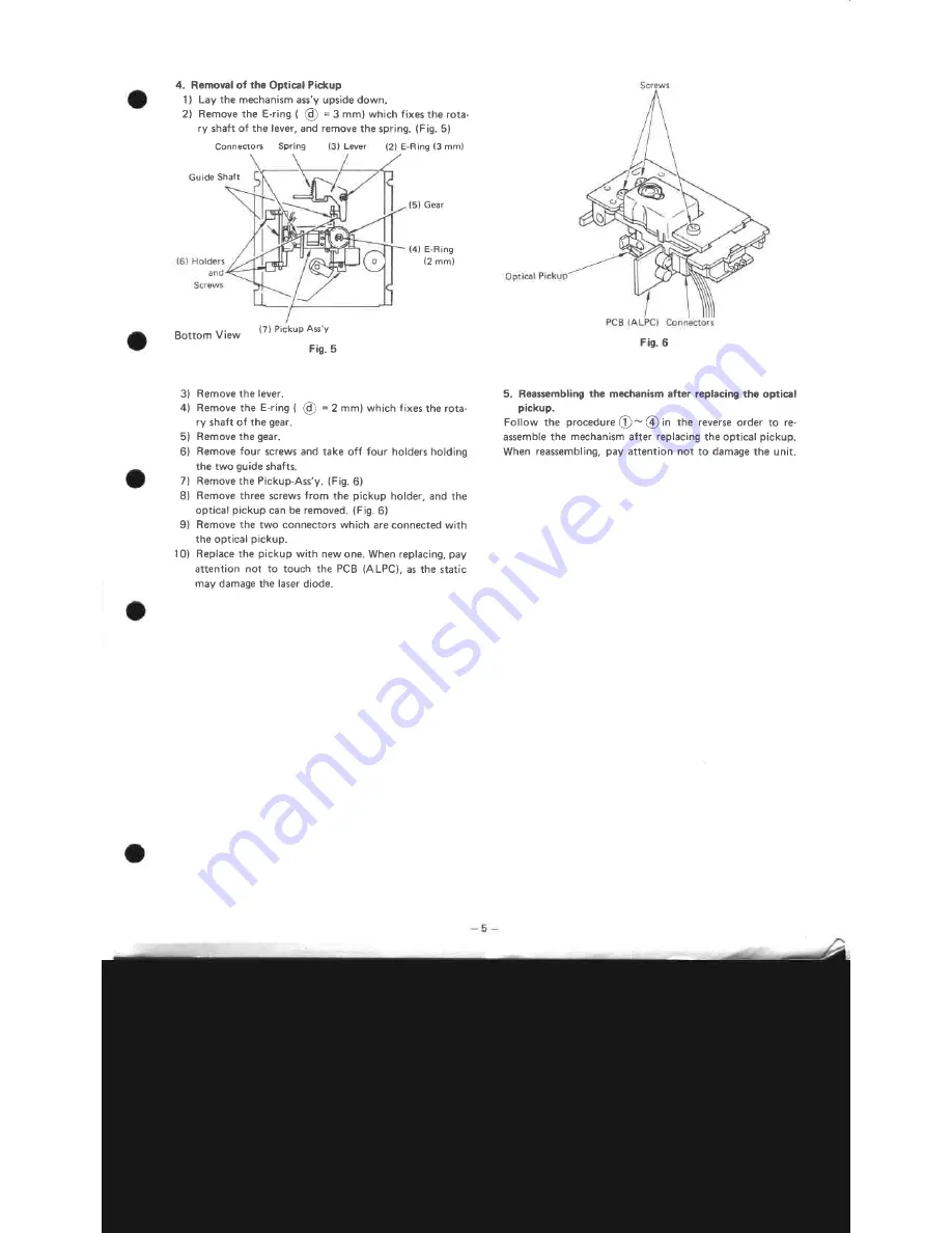 Mitsubishi DP-47P Service Manual Download Page 5