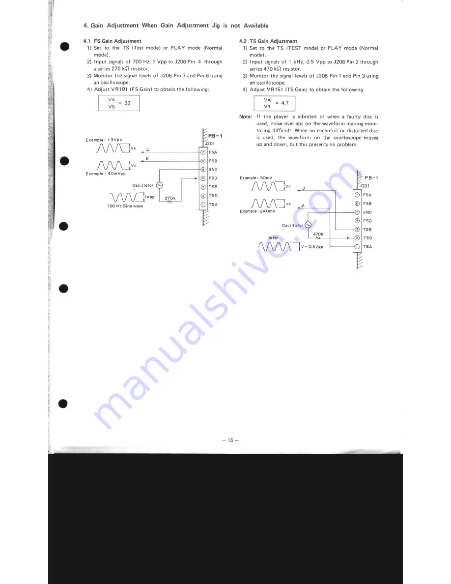 Mitsubishi DP-47P Service Manual Download Page 15