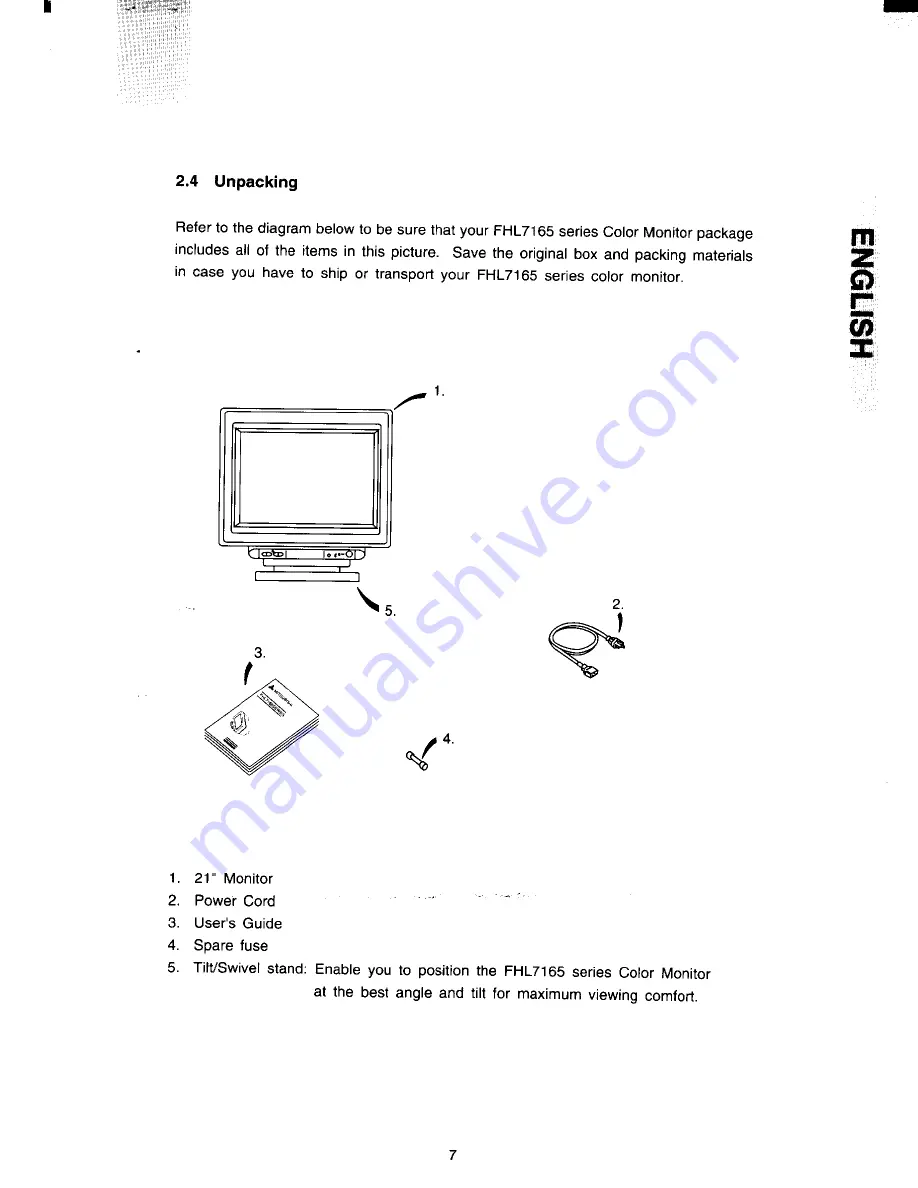 Mitsubishi FHL7156 series User Manual Download Page 8