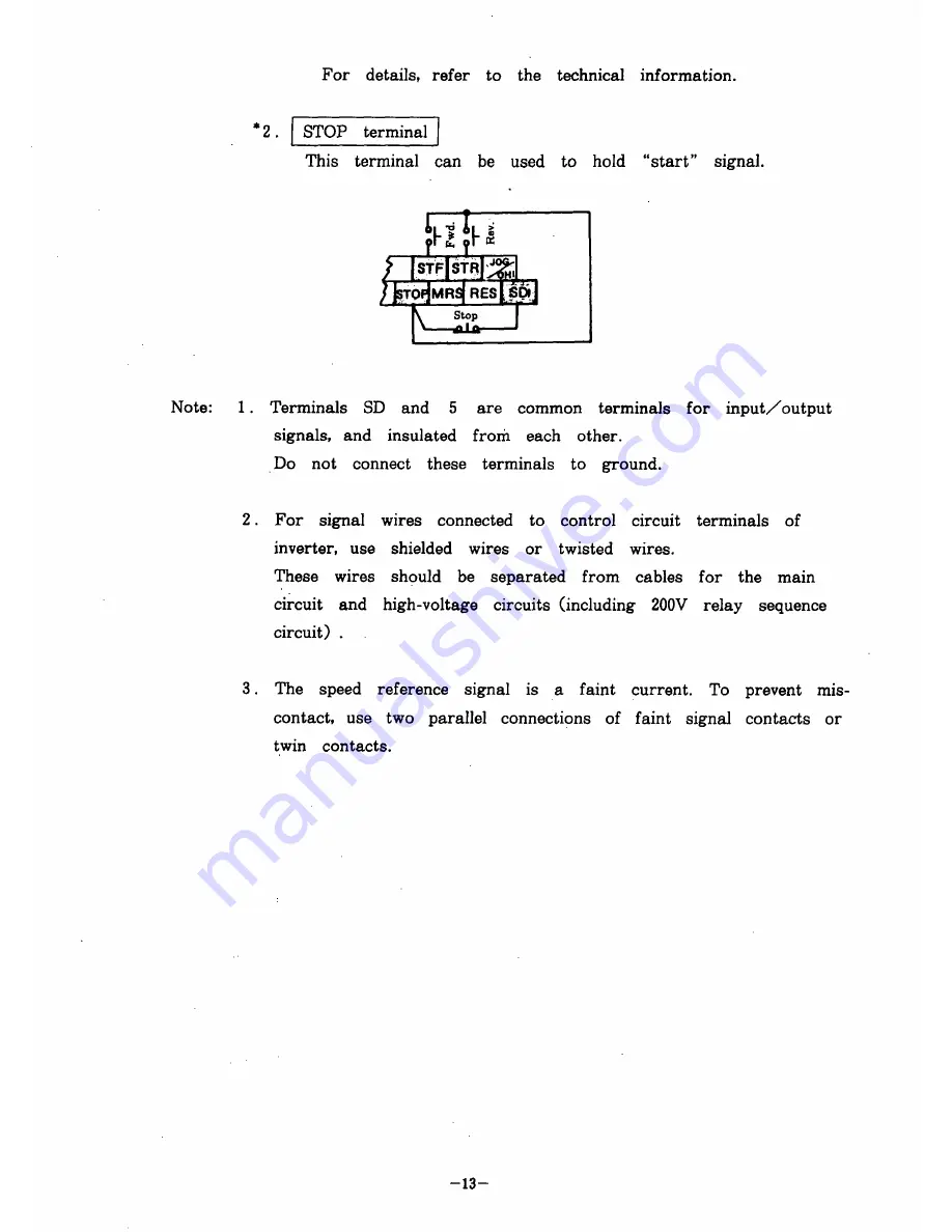 Mitsubishi FREQROL Z200-U Instruction Manual Download Page 17