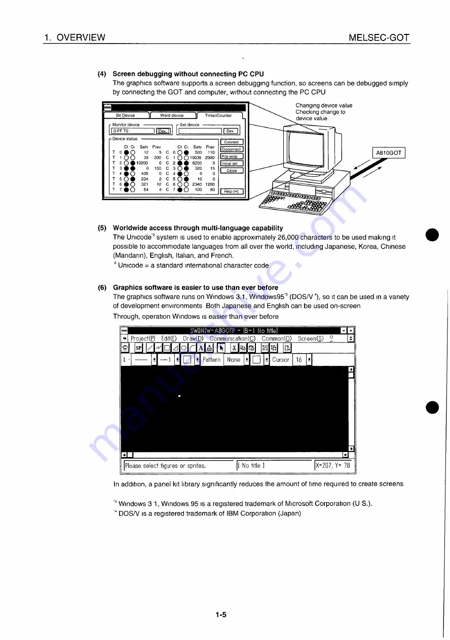 Mitsubishi GOT MELSEC 800 Series Additional Explanation Download Page 15