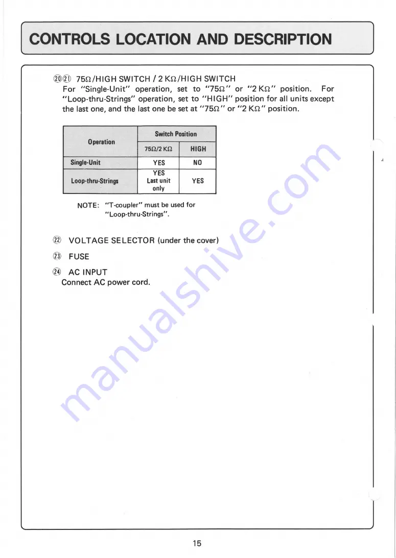 Mitsubishi HL7925K Series User Manual Download Page 16