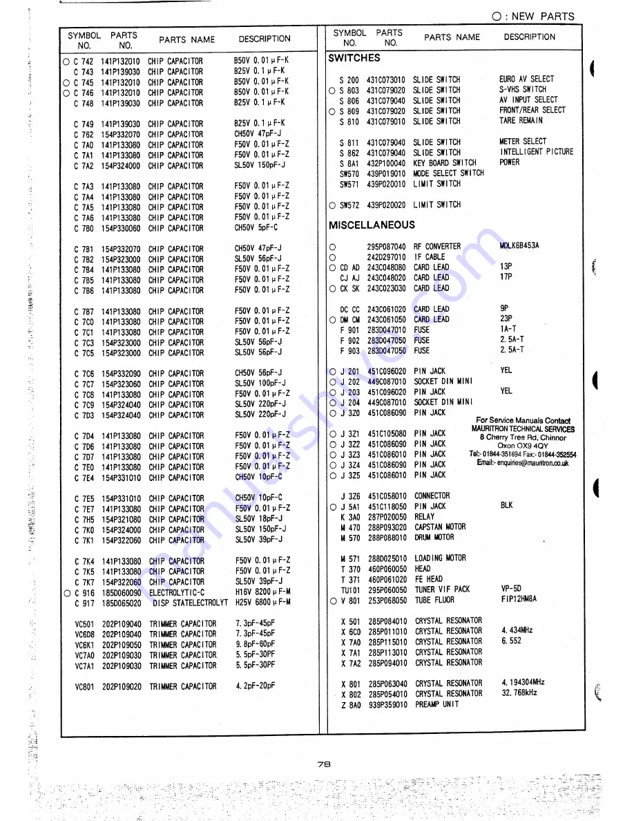 Mitsubishi HS-B82 Service Manual Download Page 80