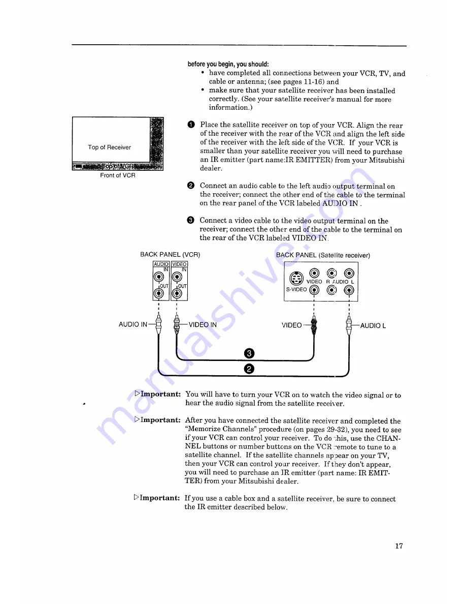 Mitsubishi HS-U270 Owner'S Manual Download Page 19