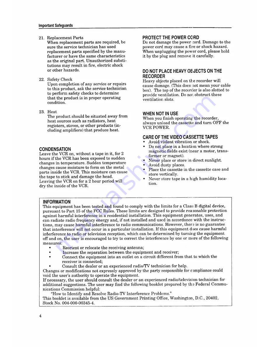 Mitsubishi HS-U430 Owner'S Manual Download Page 6