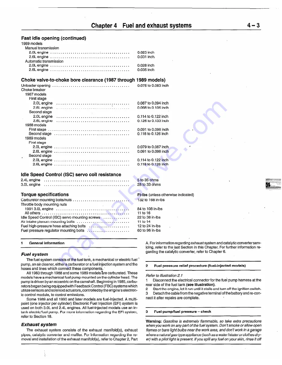 Mitsubishi Montero 1988 Manual Download Page 230