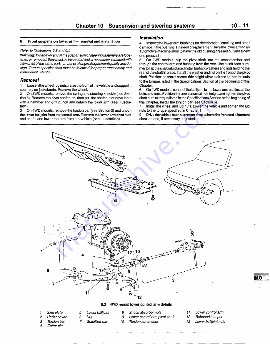 Mitsubishi Montero 1988 Manual Download Page 318