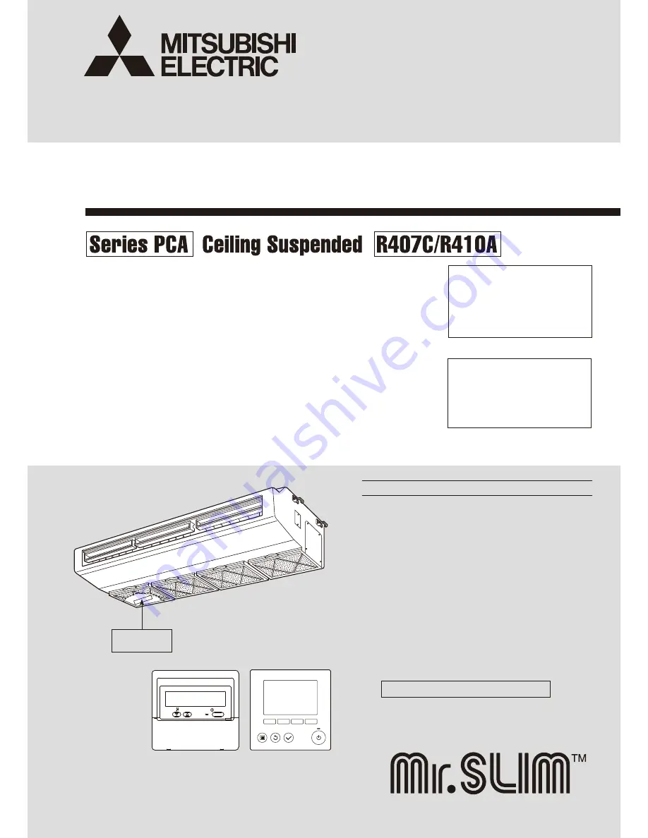 Mitsubishi Mr.Slim PCA-RP125HAQ Скачать руководство пользователя страница 1