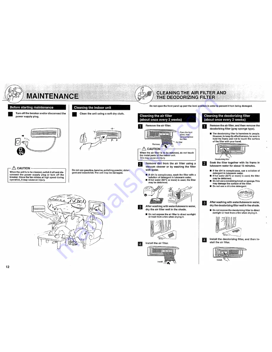 Mitsubishi MS-07RV Operating Instructions Manual Download Page 12