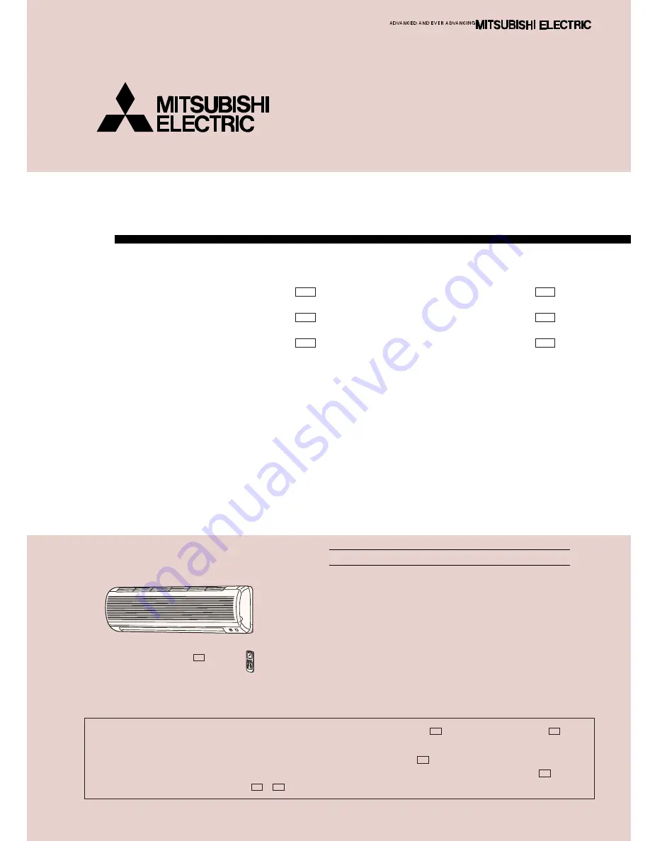 Mitsubishi MSH-07NV 2 Service Manual Download Page 1