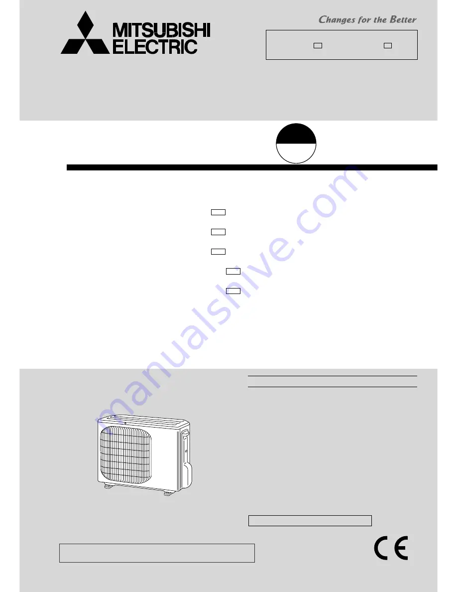 Mitsubishi MUZ-HC25VA Service Manual Download Page 1