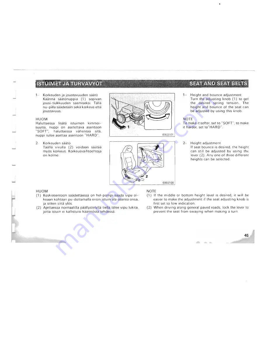 Mitsubishi Pajero II Owner'S Manual Download Page 40