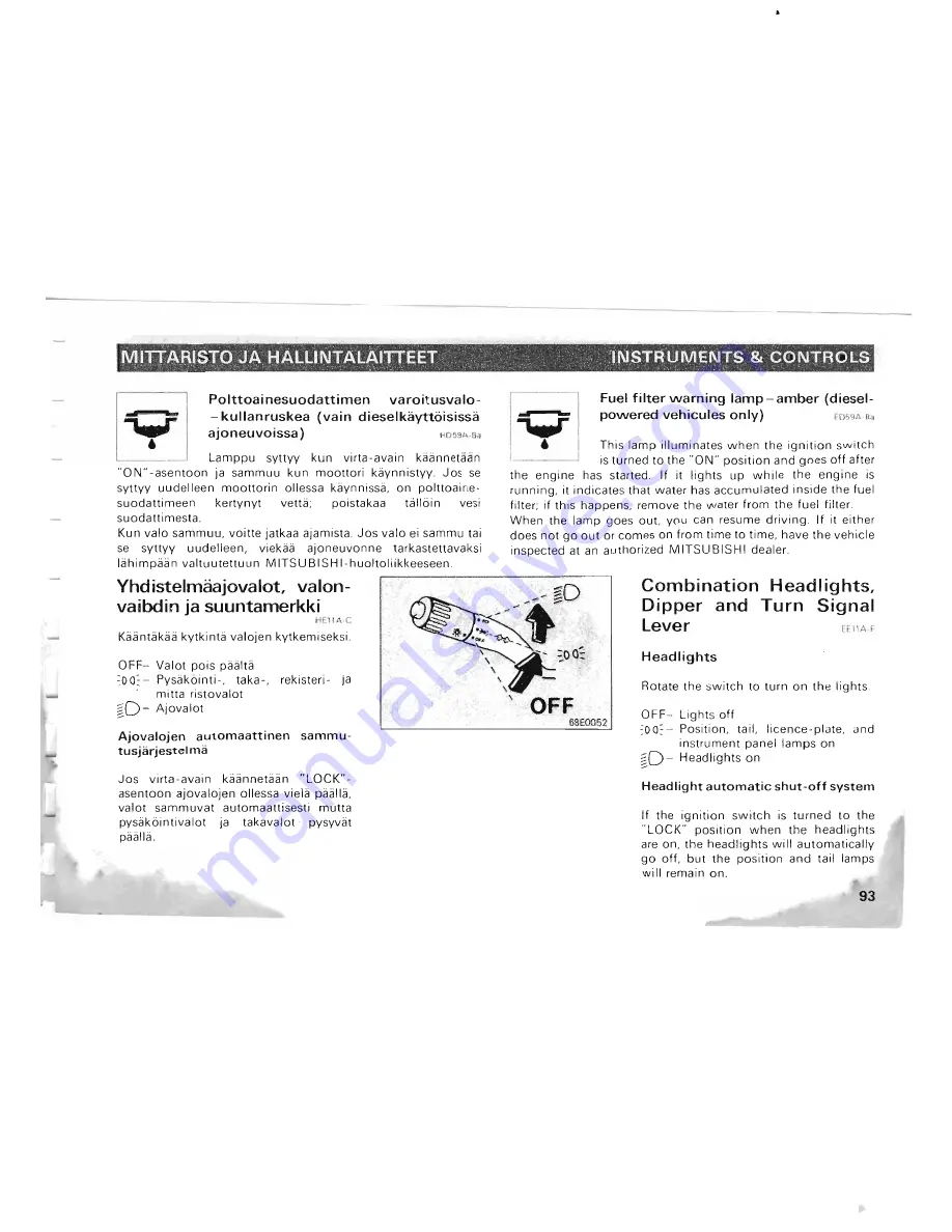 Mitsubishi Pajero II Owner'S Manual Download Page 87