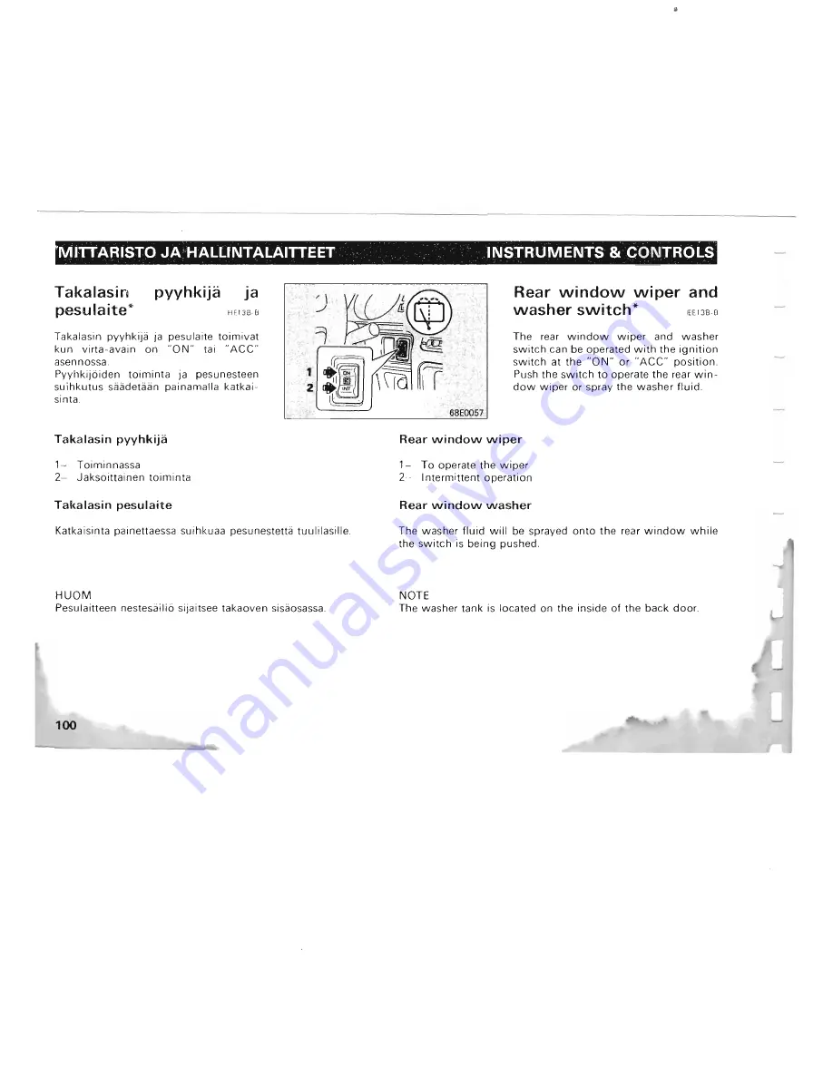 Mitsubishi Pajero II Owner'S Manual Download Page 95