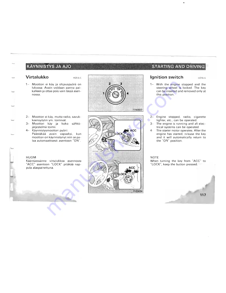 Mitsubishi Pajero II Owner'S Manual Download Page 112