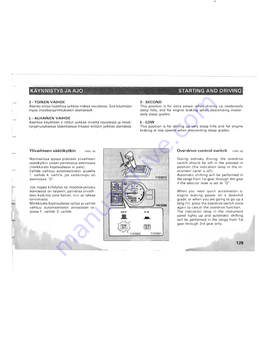 Mitsubishi Pajero II Owner'S Manual Download Page 125