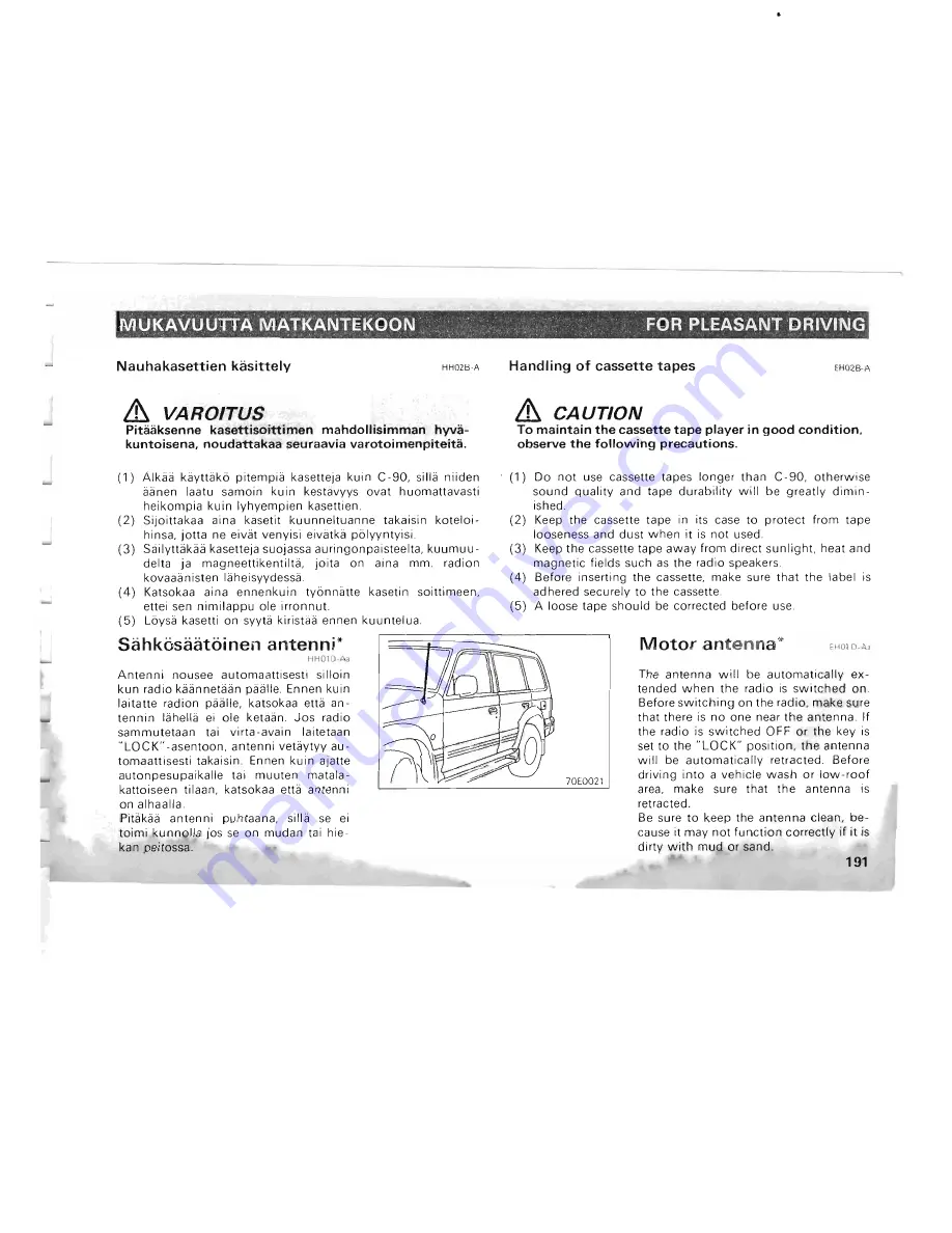 Mitsubishi Pajero II Owner'S Manual Download Page 167