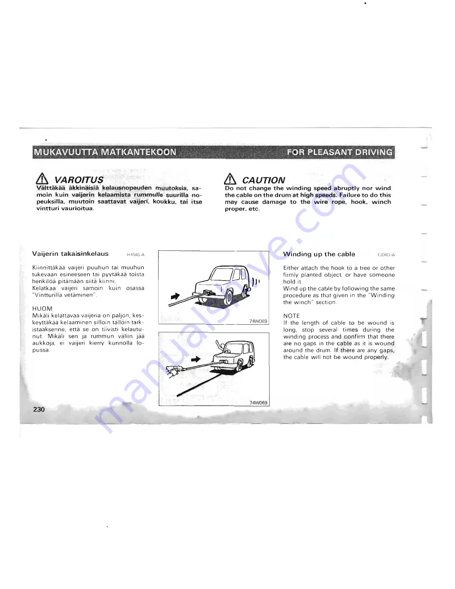 Mitsubishi Pajero II Owner'S Manual Download Page 206