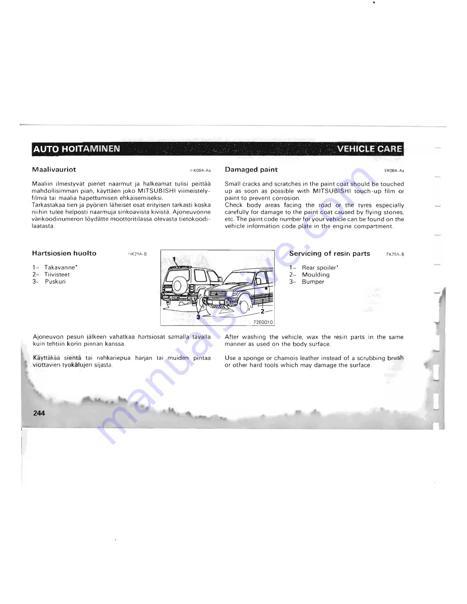 Mitsubishi Pajero II Скачать руководство пользователя страница 220