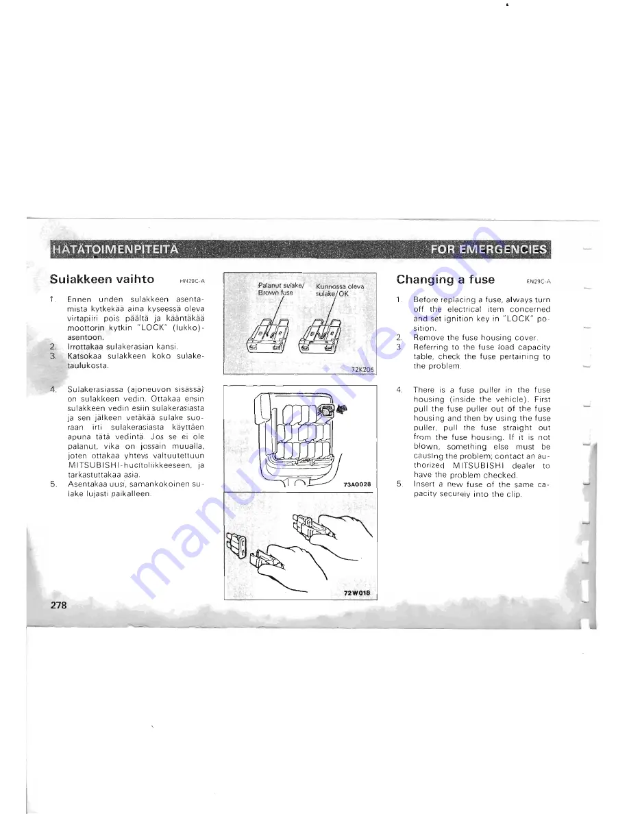 Mitsubishi Pajero II Owner'S Manual Download Page 254