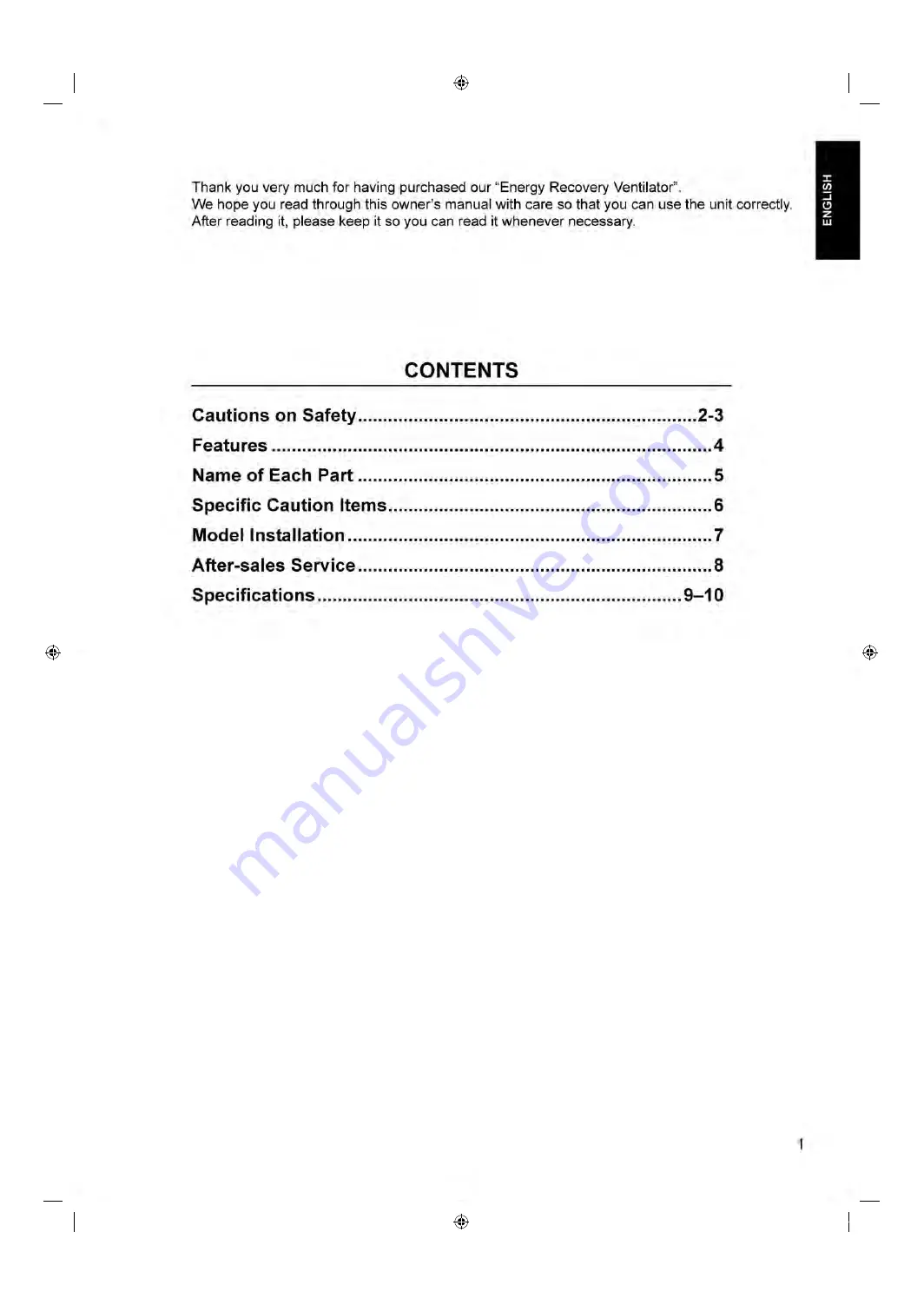 Mitsubishi SAF Series User Manual Download Page 3