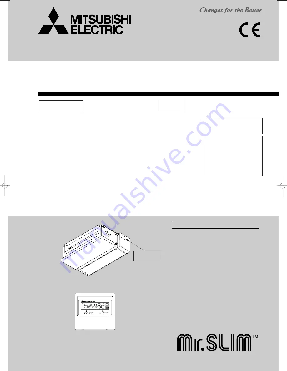 Mitsubishi SEZ-A12AR Technical & Service Manual Download Page 1