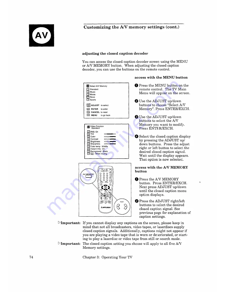 Mitsubishi TS-50611 Скачать руководство пользователя страница 74