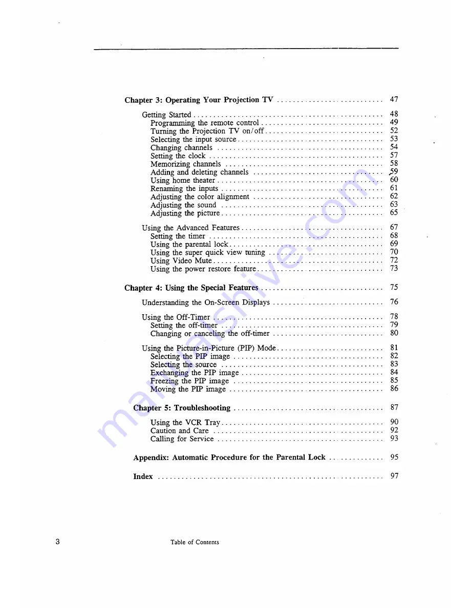 Mitsubishi VS-45VA1 Owner'S Manual Download Page 4