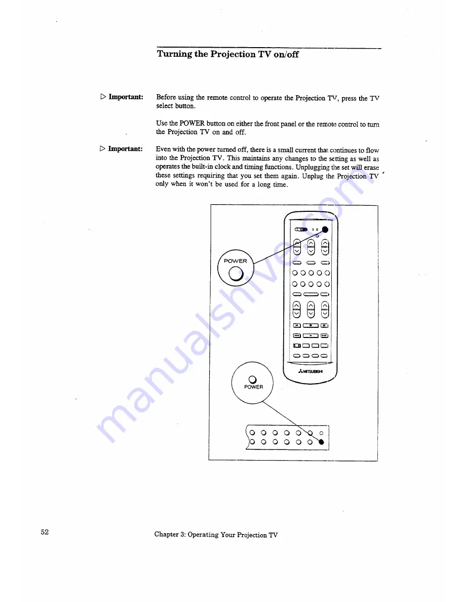 Mitsubishi VS-45VA1 Owner'S Manual Download Page 54