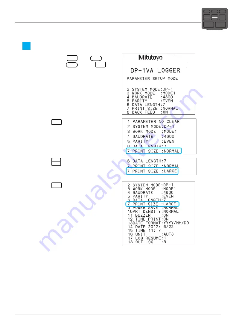 Mitutoyo DP-1VA LOGGER User Manual Download Page 63