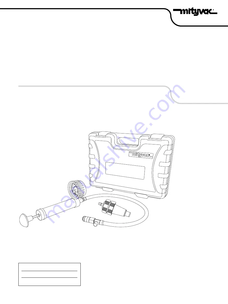 Mityvac MV4534 Скачать руководство пользователя страница 1