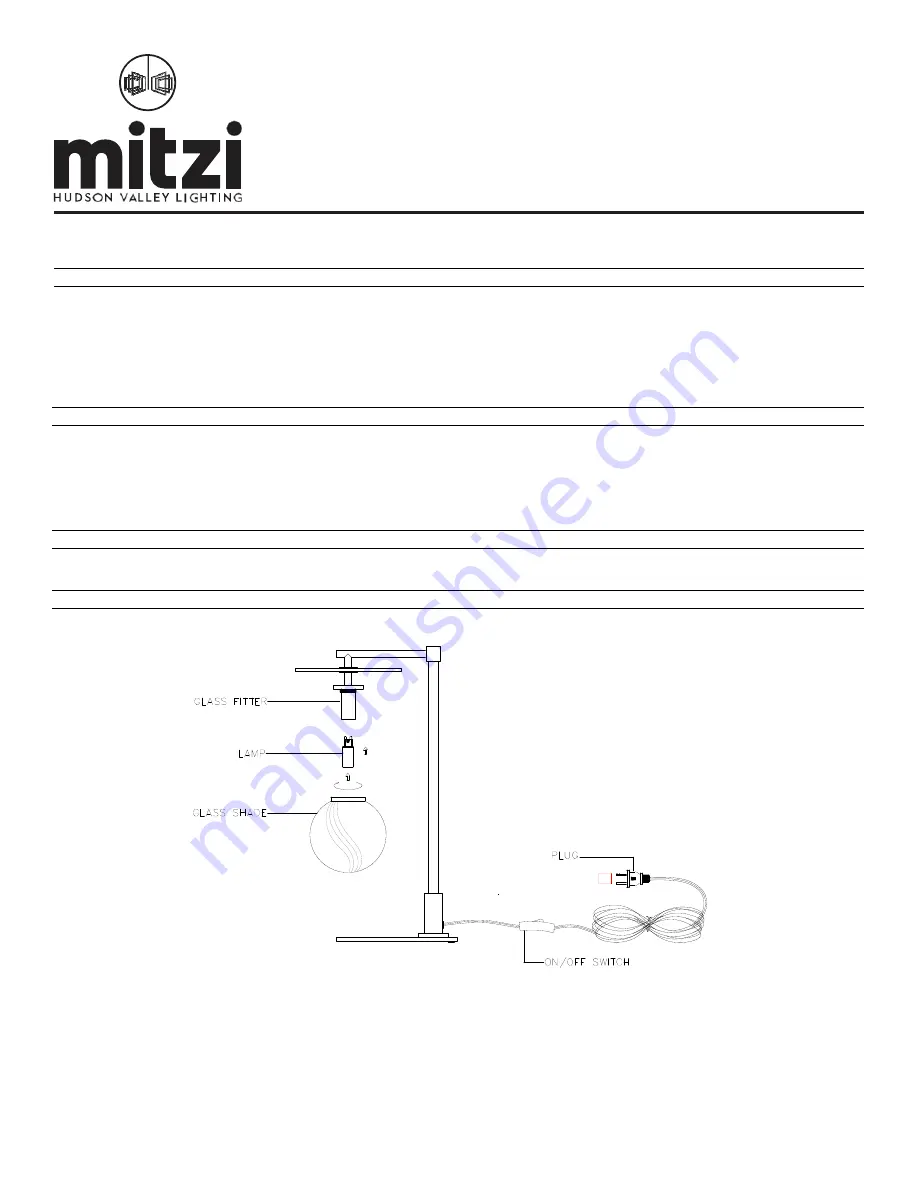 mitzi HL200201 ELLIS Assembly And Mounting Instructions Download Page 1