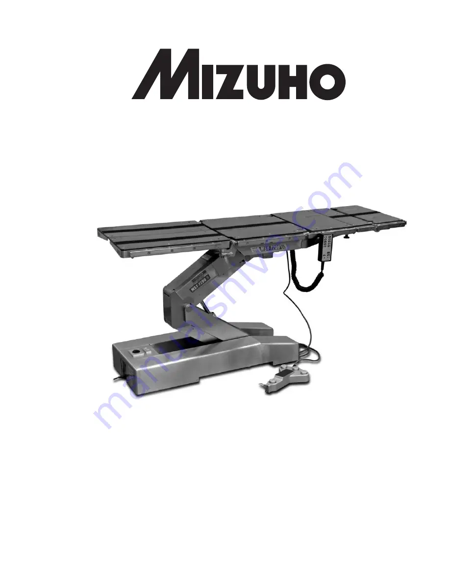 Mizuho 7200B Operator'S Manual Download Page 1