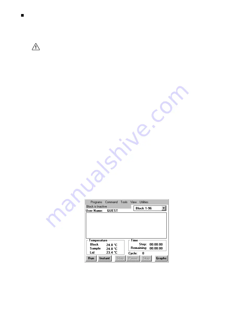 MJ Research DNA Engine Dyad PTC-220 Operation Manual Download Page 22