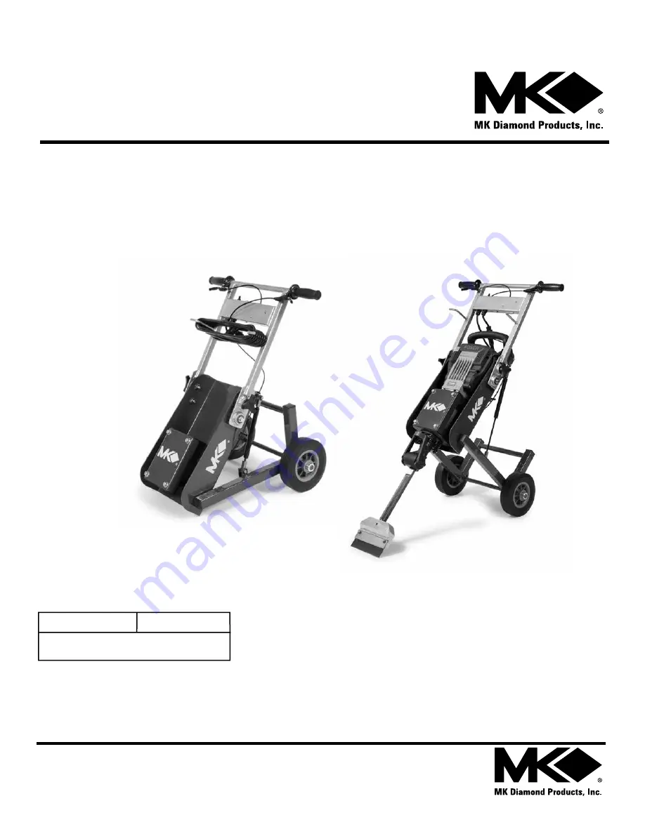 MK Diamond Products CTS Demolition Cart Скачать руководство пользователя страница 1