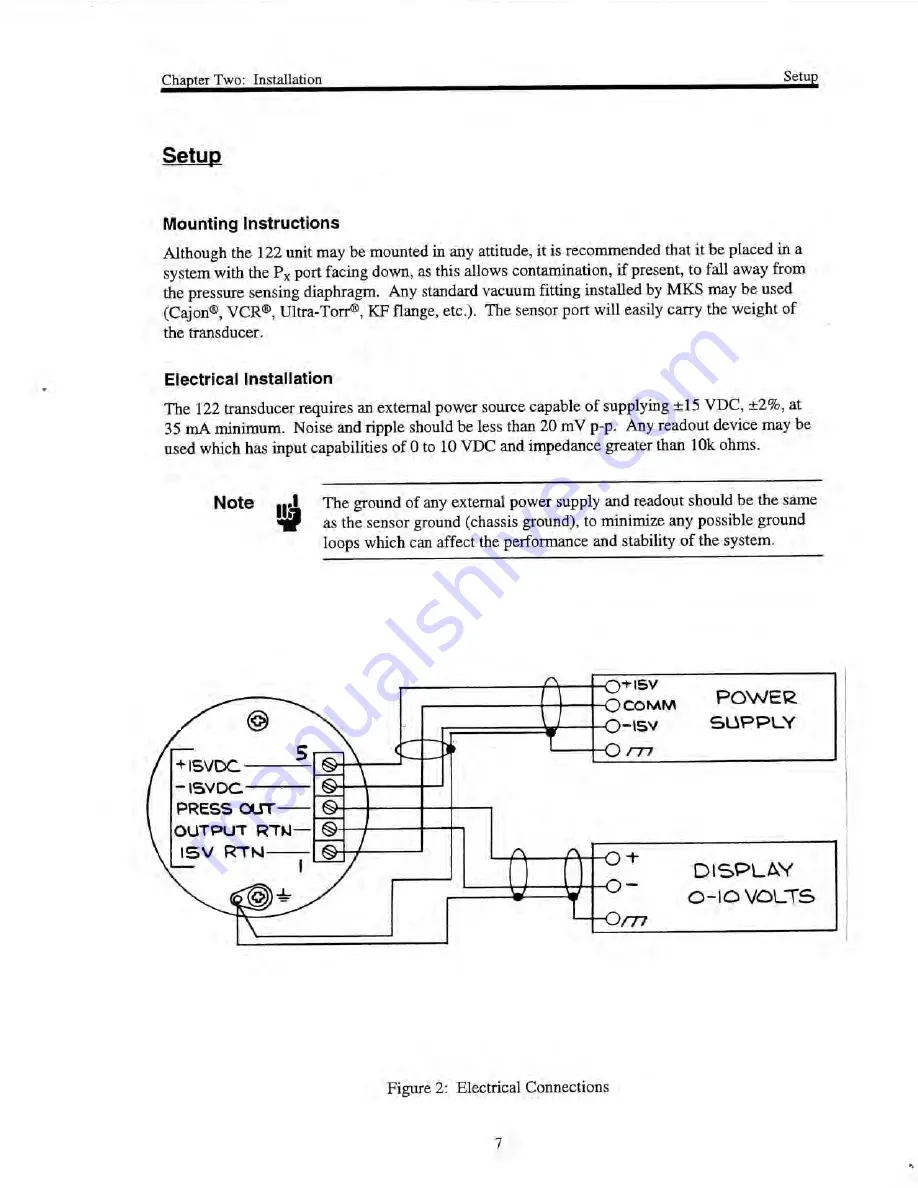 MKS Baratron 122A Series Manual Download Page 13