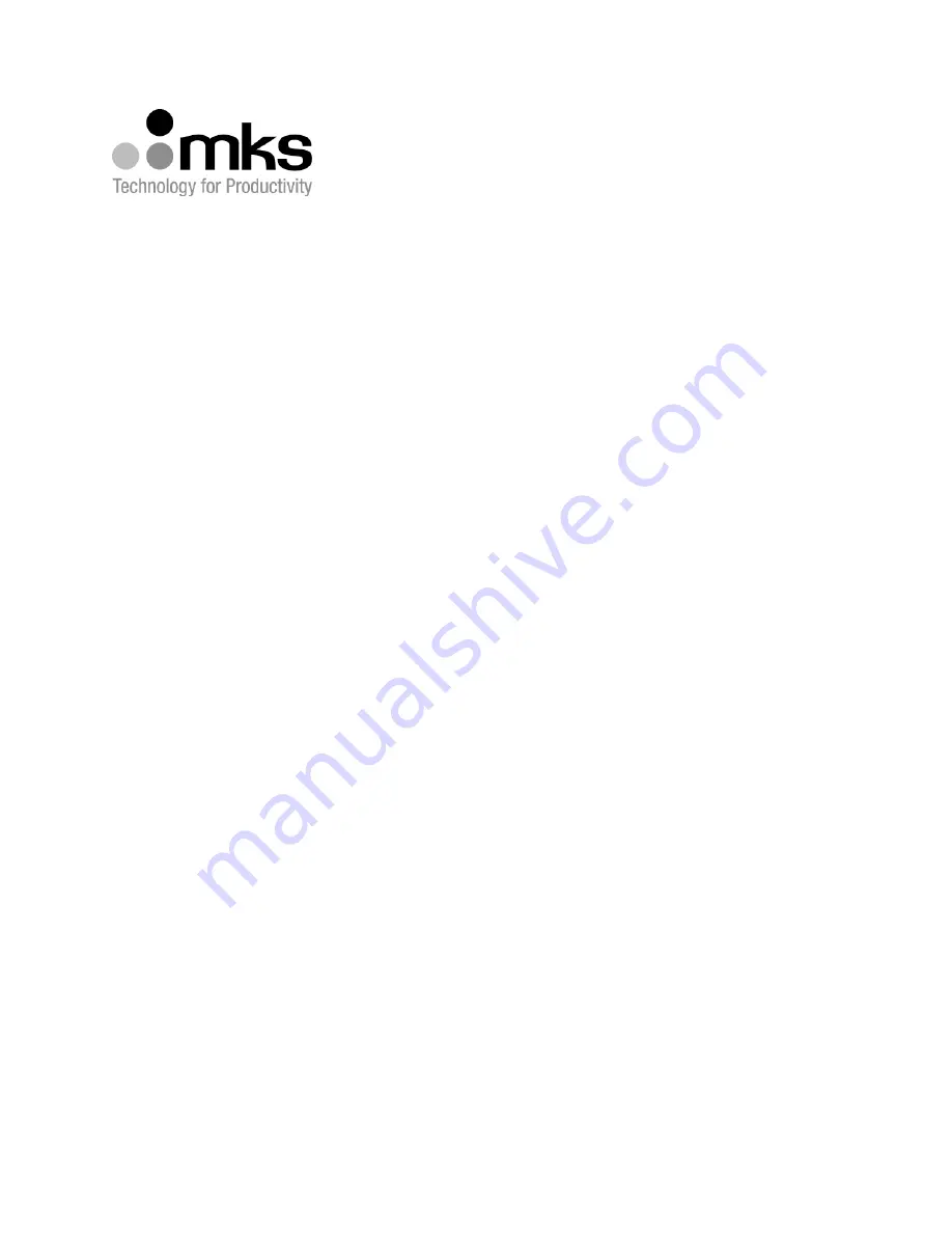 MKS T3B Series Supplement Manual Download Page 1