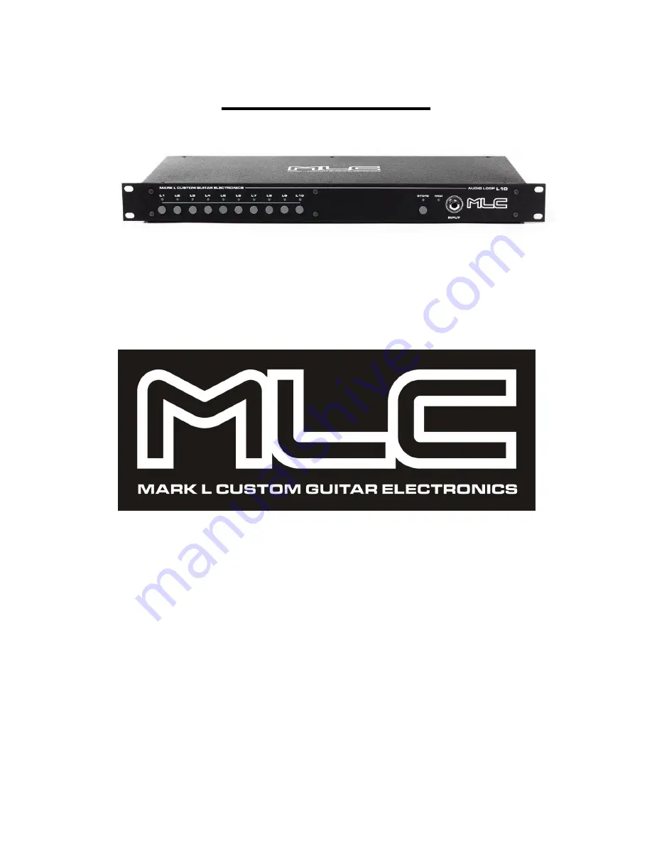 MLC MIDI LOOP S10 Instruction Manual Download Page 1