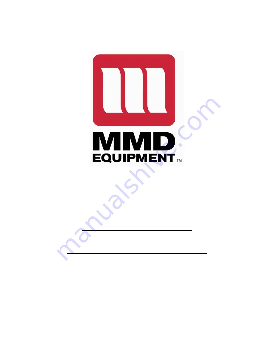 MMD Equipment AirMan SDG125S-6A6 Instructional Manual Download Page 1