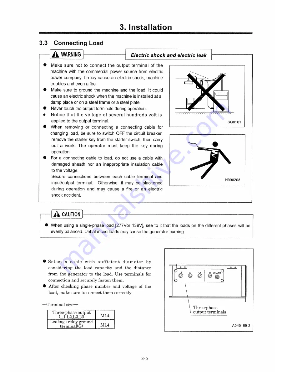 MMD Equipment AirMan SDG125S-6A6 Instructional Manual Download Page 21