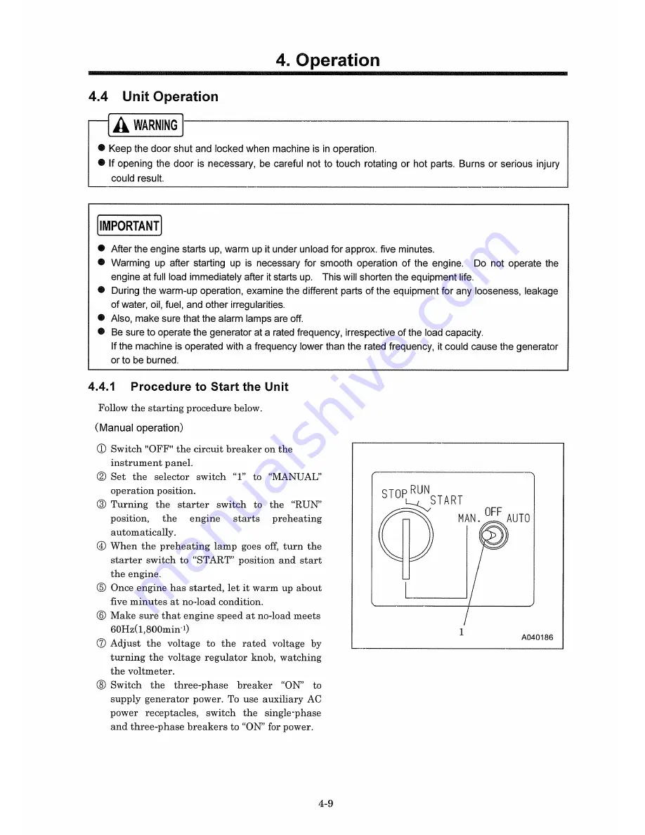 MMD Equipment AirMan SDG125S-6A6 Скачать руководство пользователя страница 36