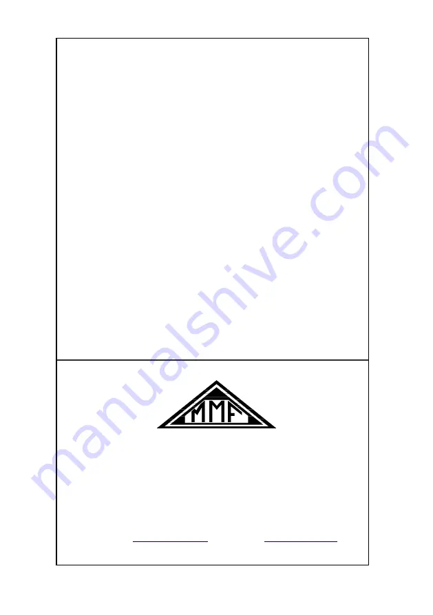 MMF VM40C Instruction Manual Download Page 1