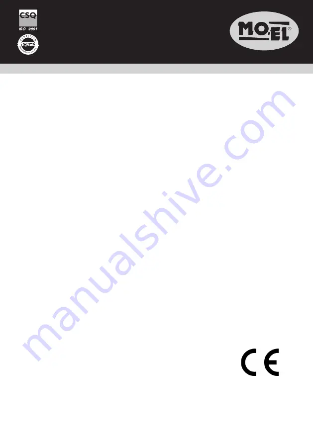 MO-EL ELEPHON 320TC Use And Maintenance Download Page 1