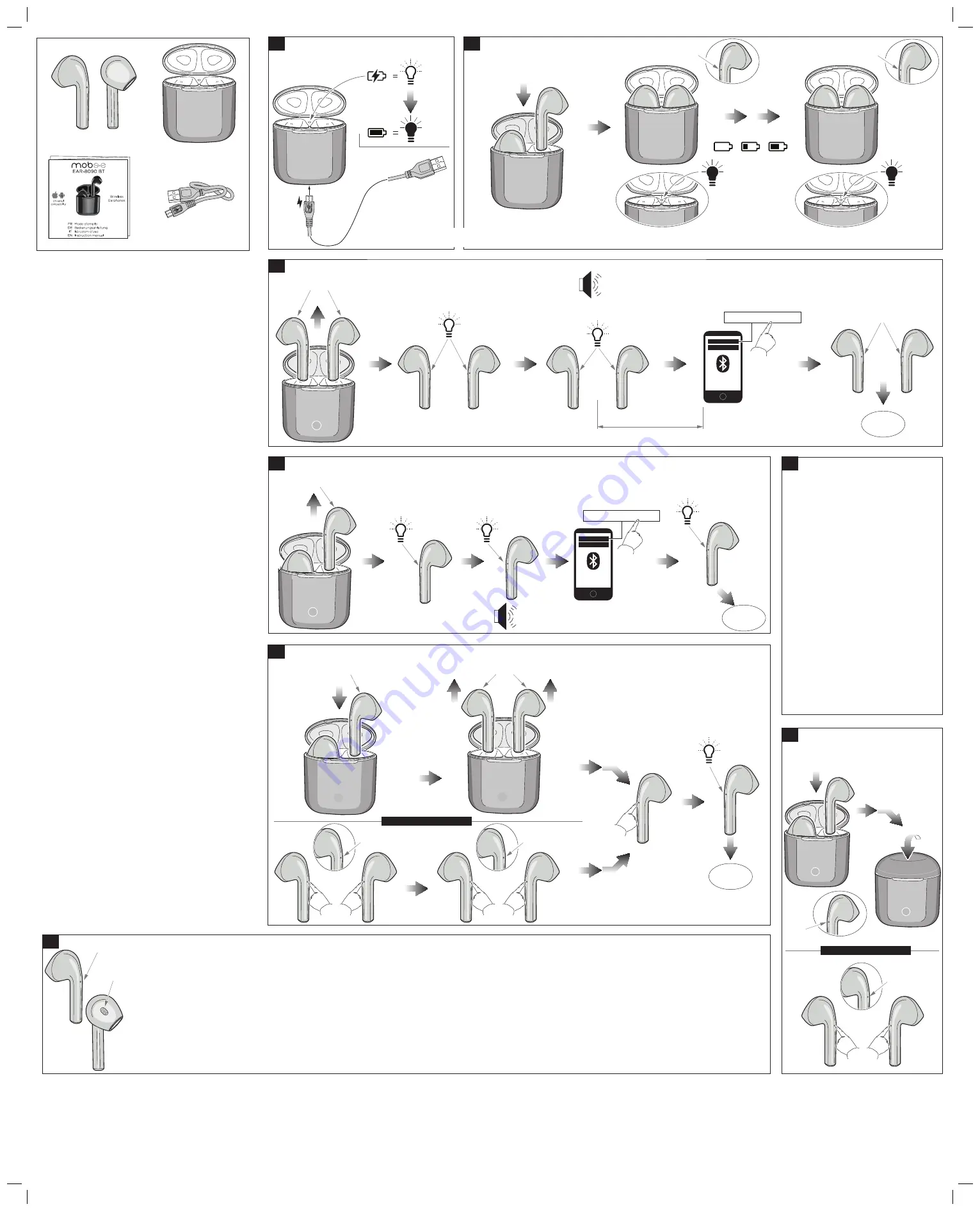 Mobee EAR-8090 BT Instruction Manual Download Page 1