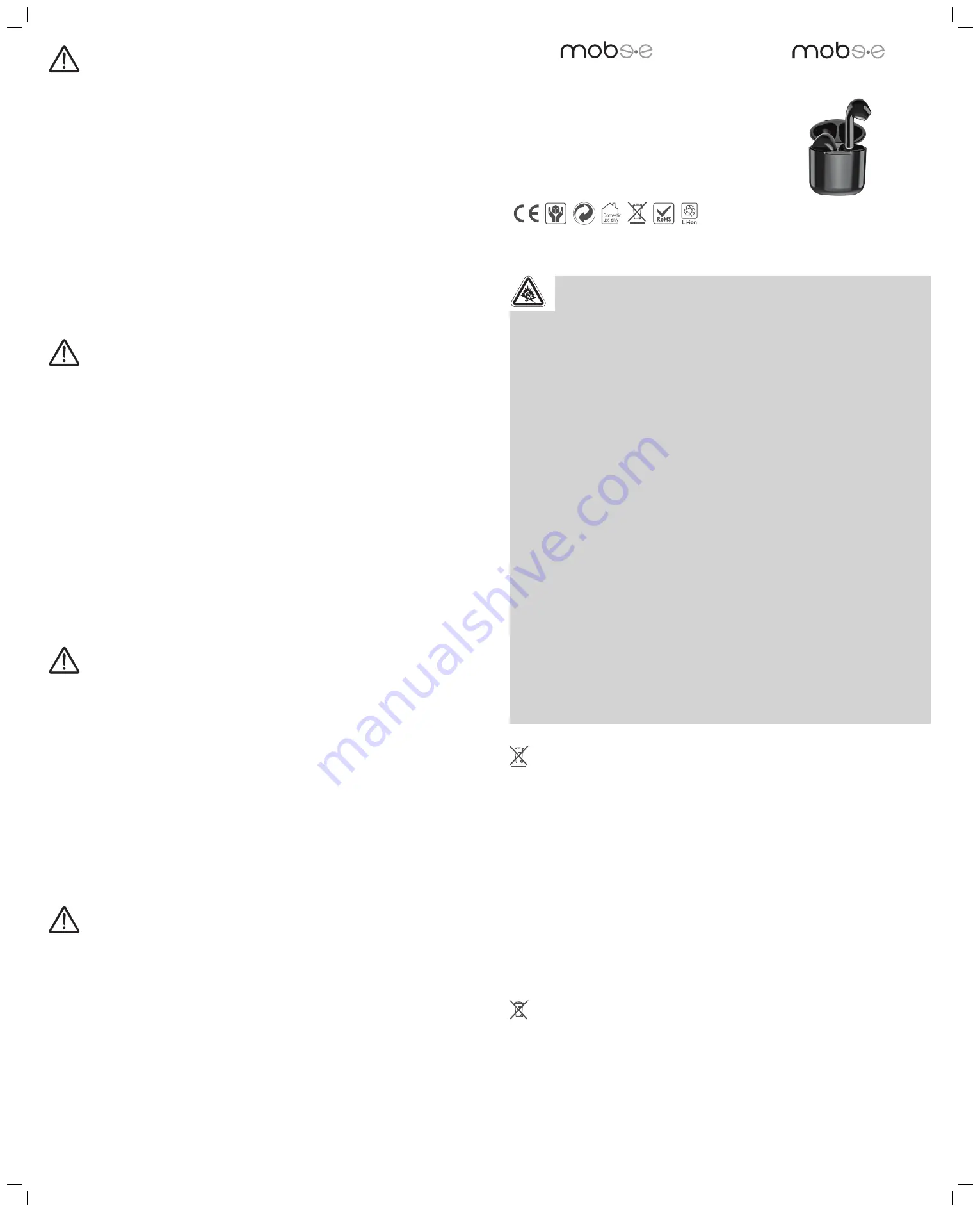 Mobee EAR-8090 BT Instruction Manual Download Page 2