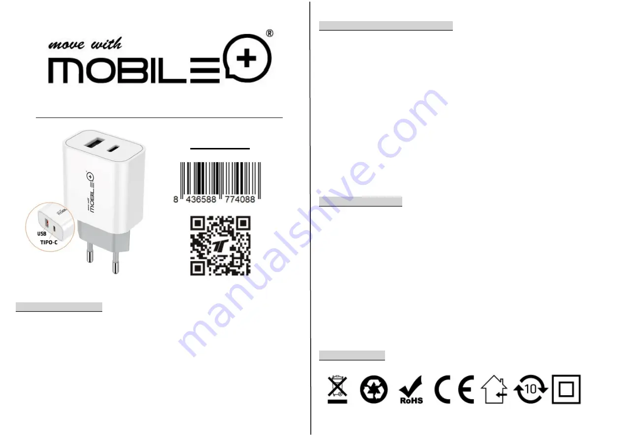 MOBILE+ MB-1030 Quick Start Manual Download Page 1