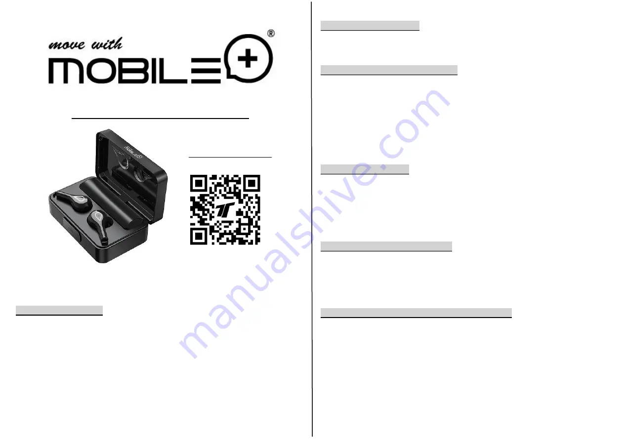 Mobile MB-EPi21 TWS Quick Start Manual Download Page 1